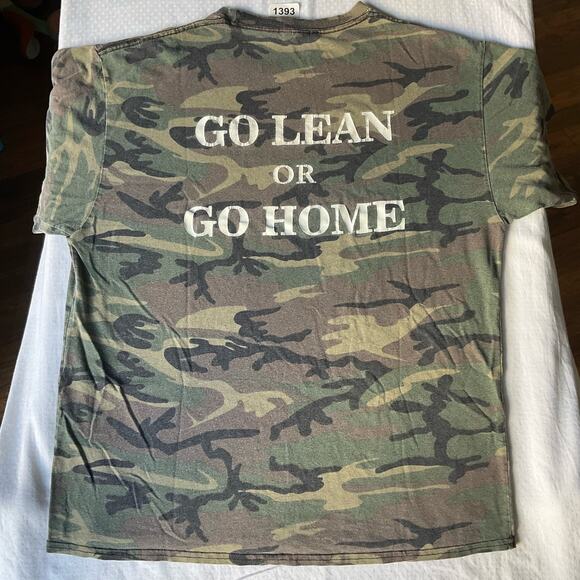 Port & Company Women’s Short Sleeve T-shirt size L,Camo Green,Go Lean Or Go Home - Picture 8 of 8